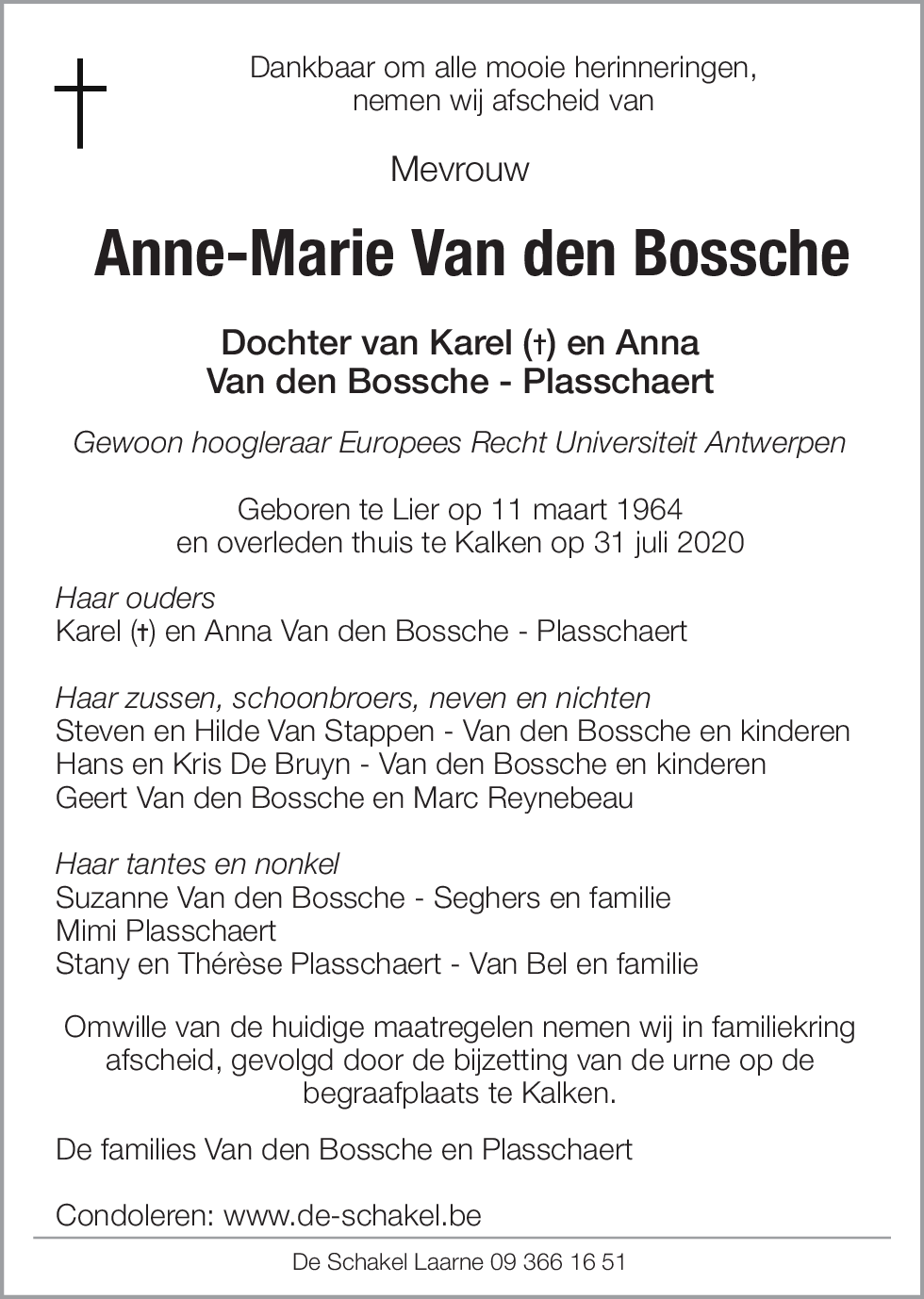 Anne-Marie Van den Bossche