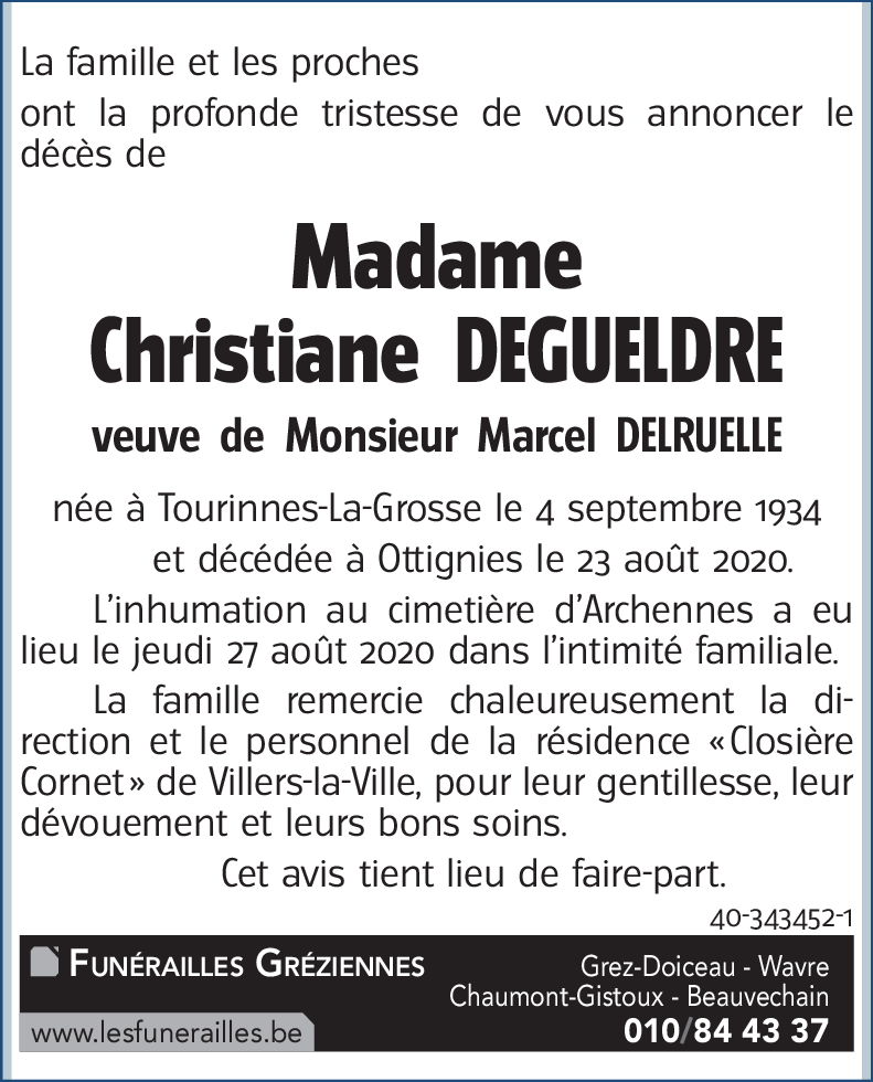 Christiane DEGUELDRE