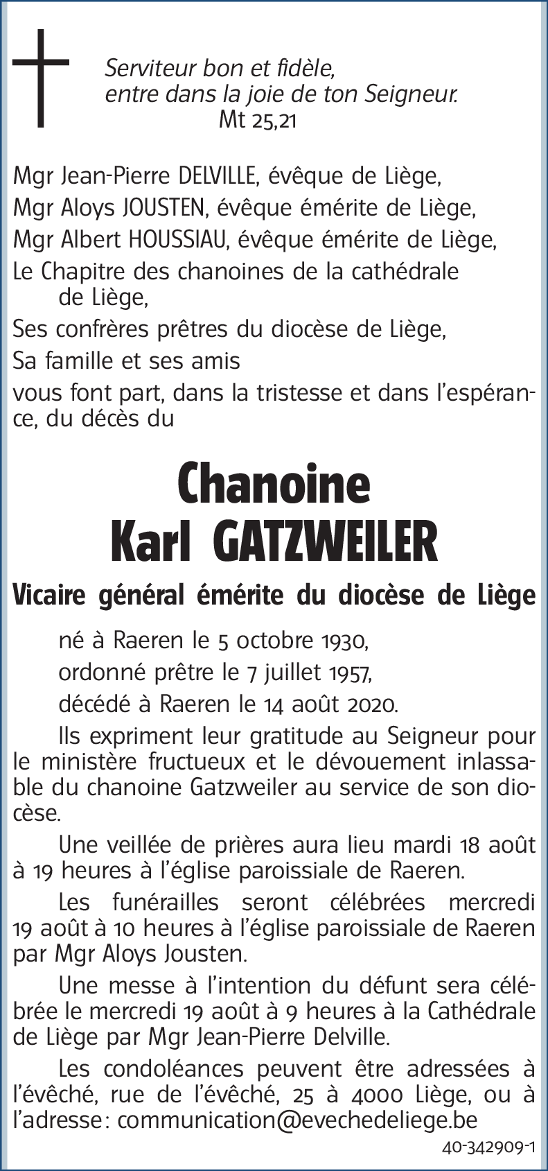 Cnanoine Karl GATZWEILER