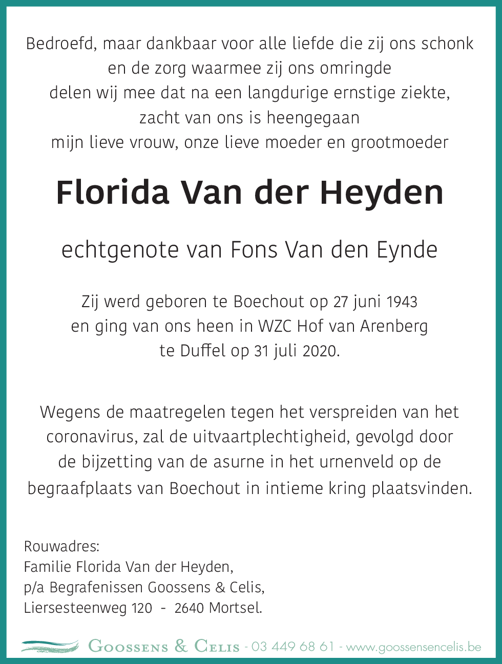 Florida Van der Heyden