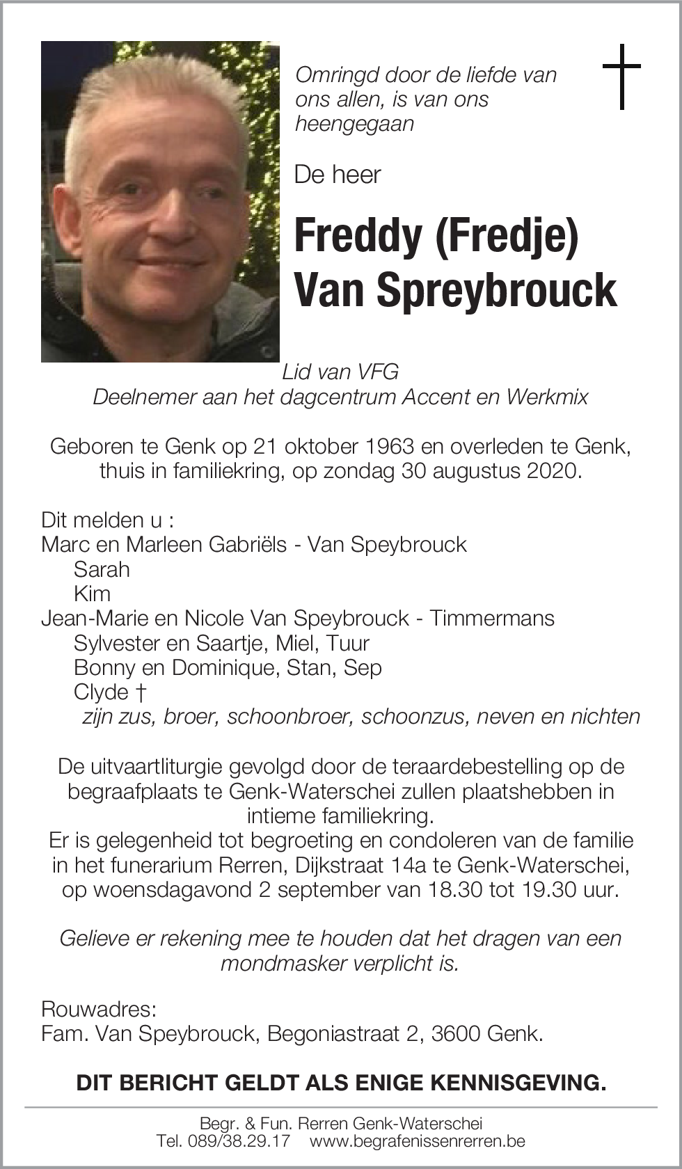 Freddy VAN SPEYBRROUCK
