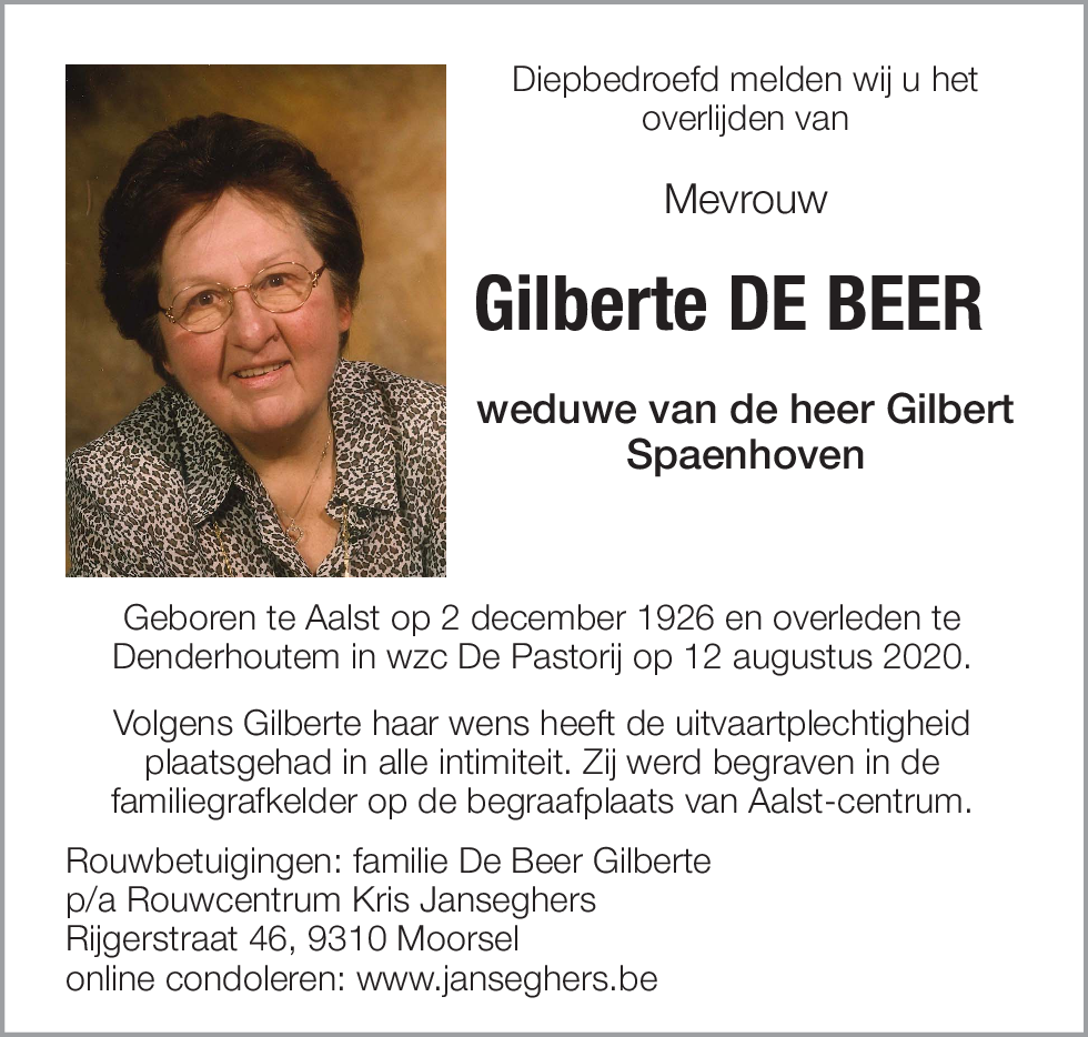 Gilberte De Beer