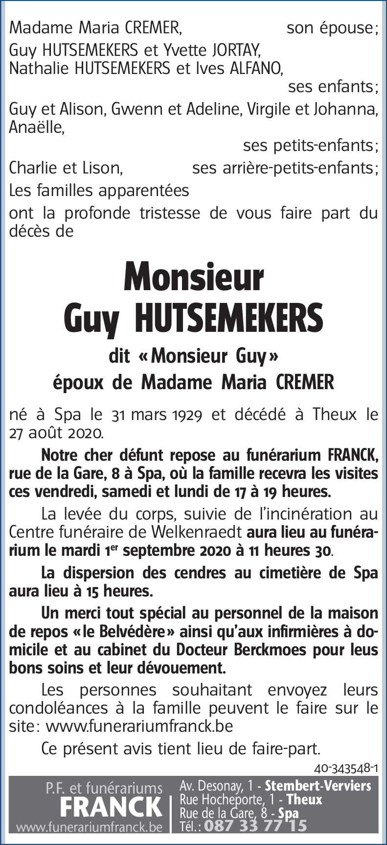 Guy HUTSEMEKERS