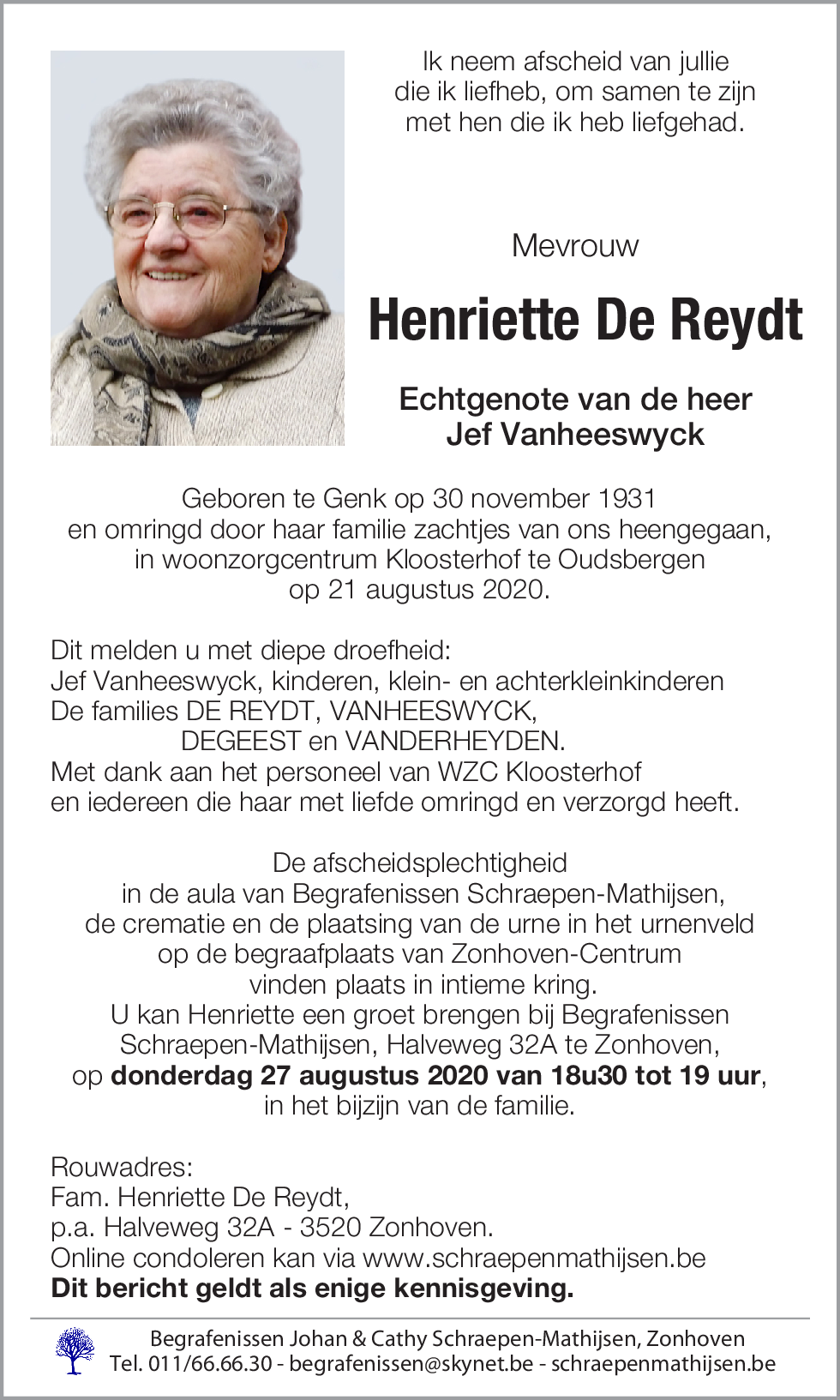 Henriette De Reydt