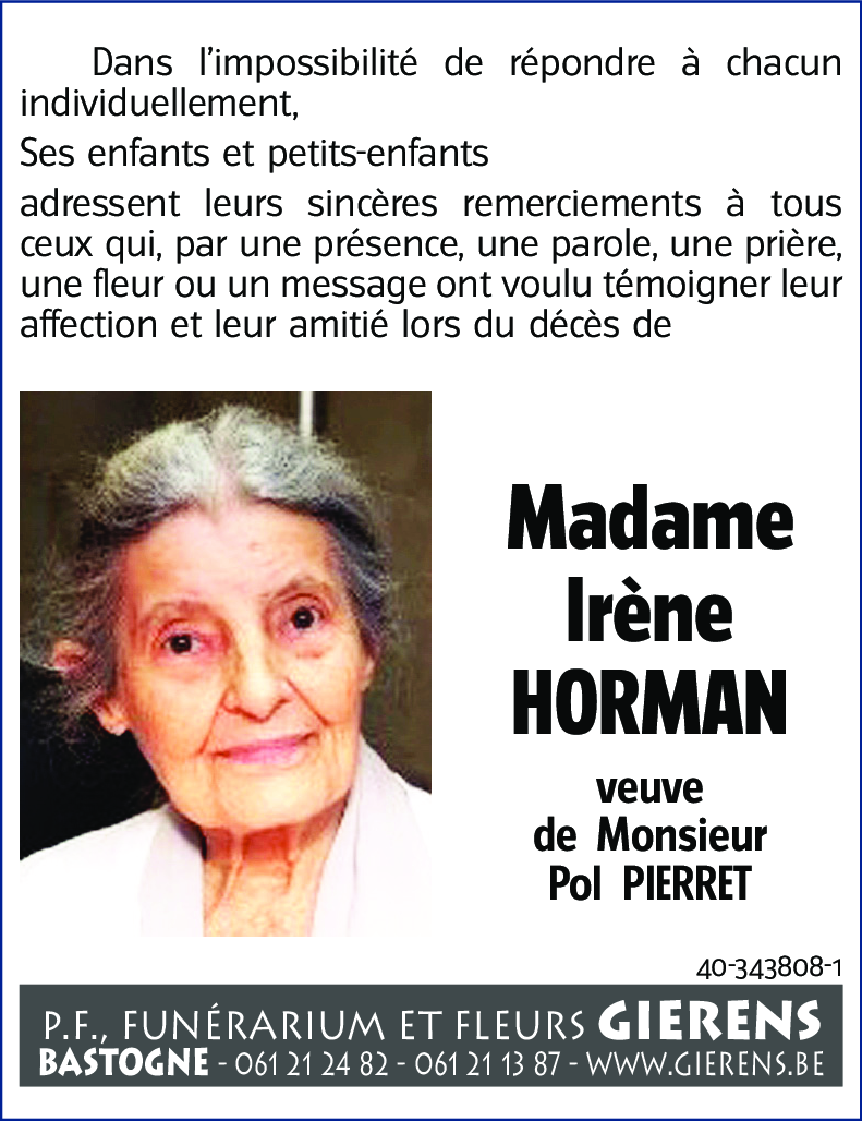 Irène HORMAN