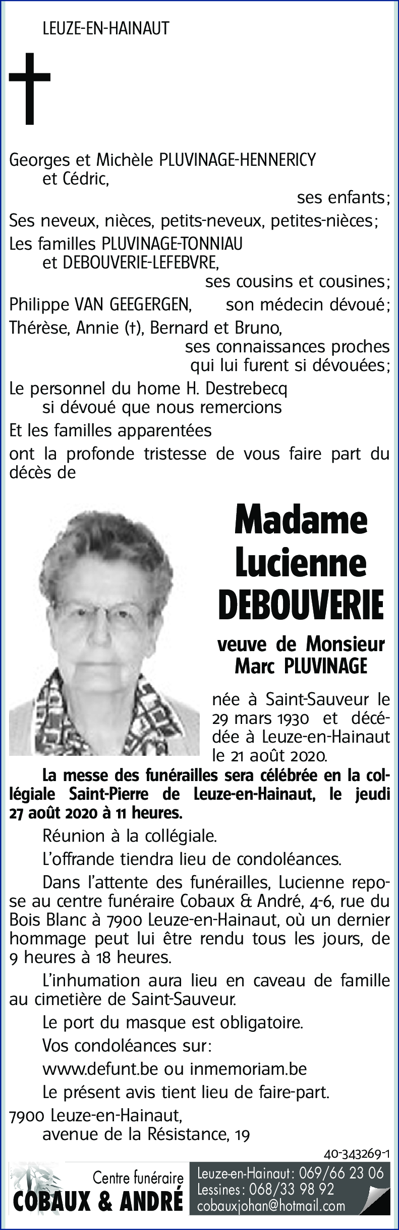 Lucienne DEBOUVERIE
