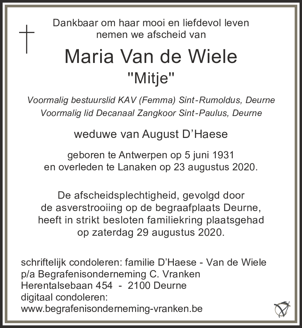 Maria Van de Wiele