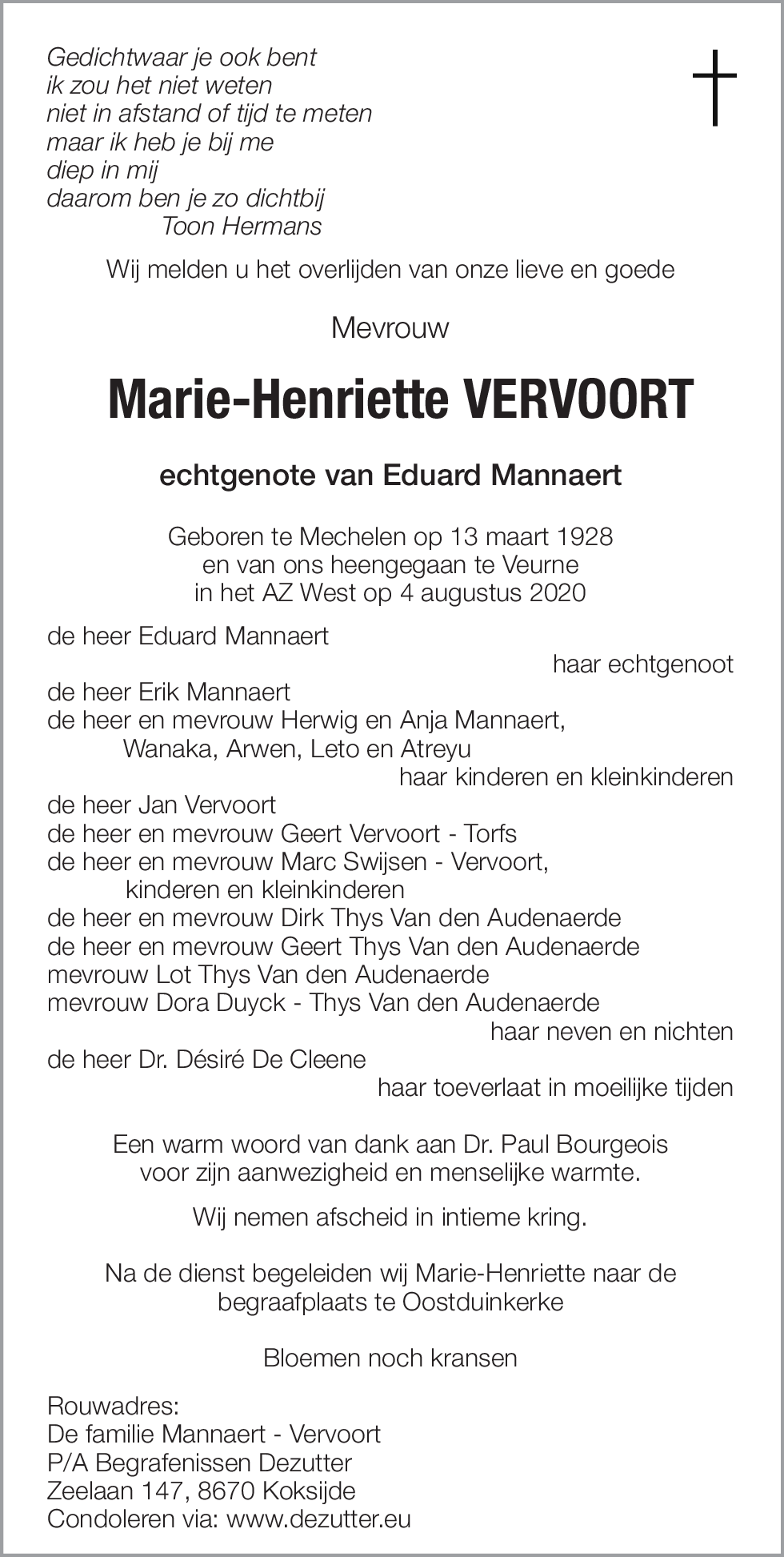 Marie-Henriette Vervoort
