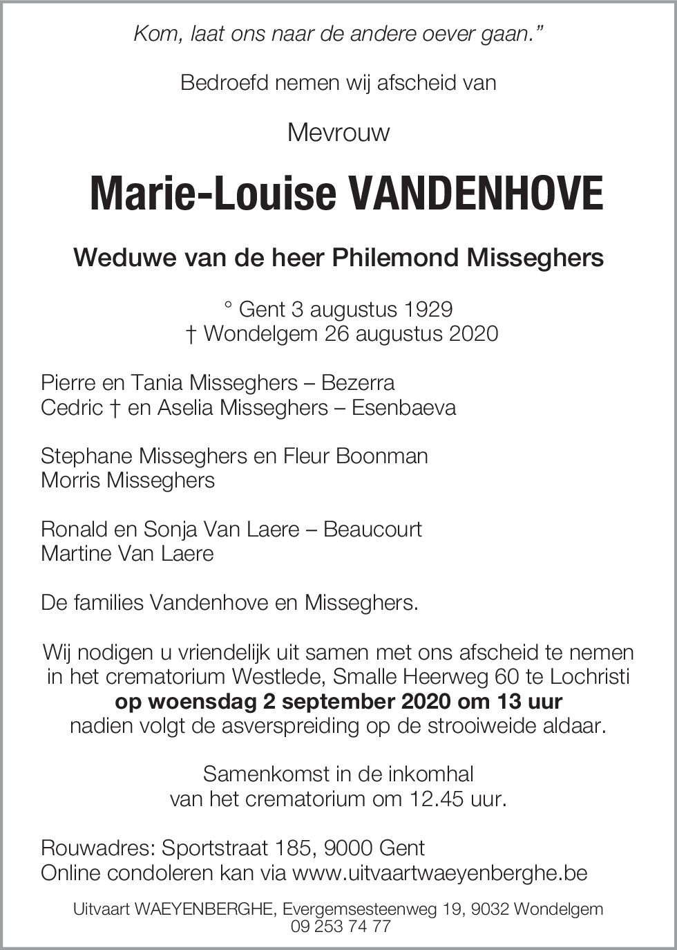 Marie-Louise Vandenhove