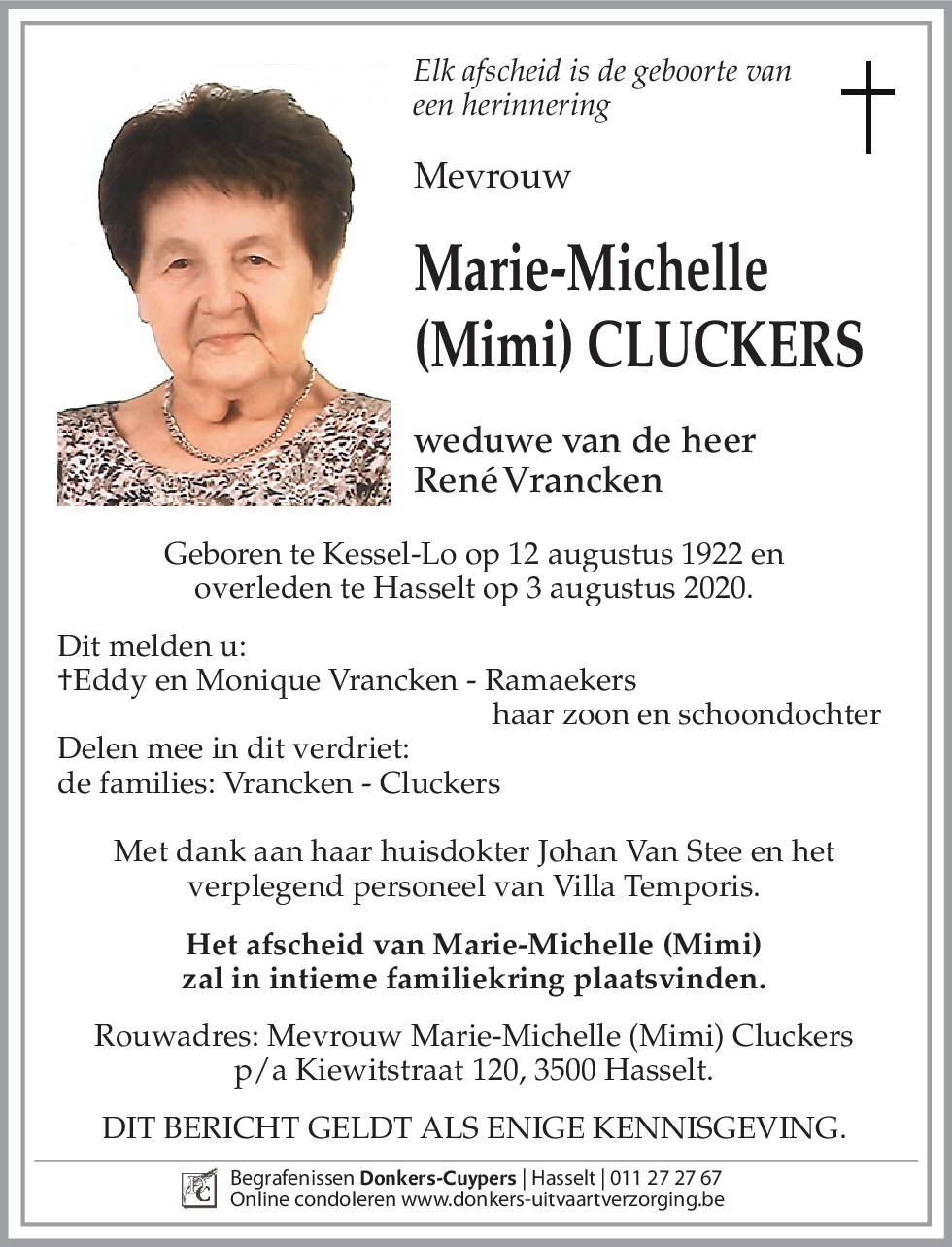 Marie-Michelle (Mimi) Cluckers