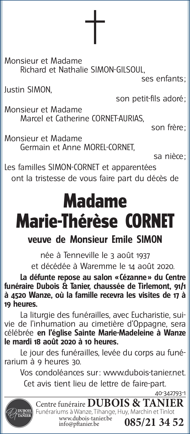 Marie-Thérèse CORNET