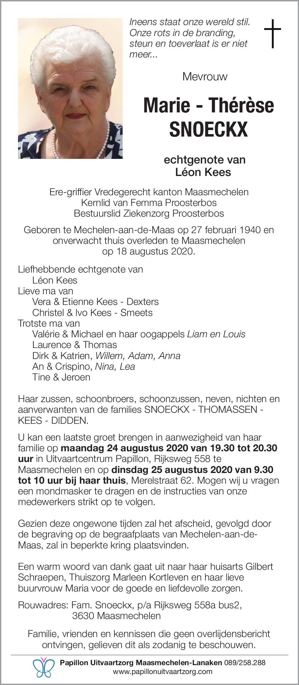 Marie - Thérèse Snoeckx