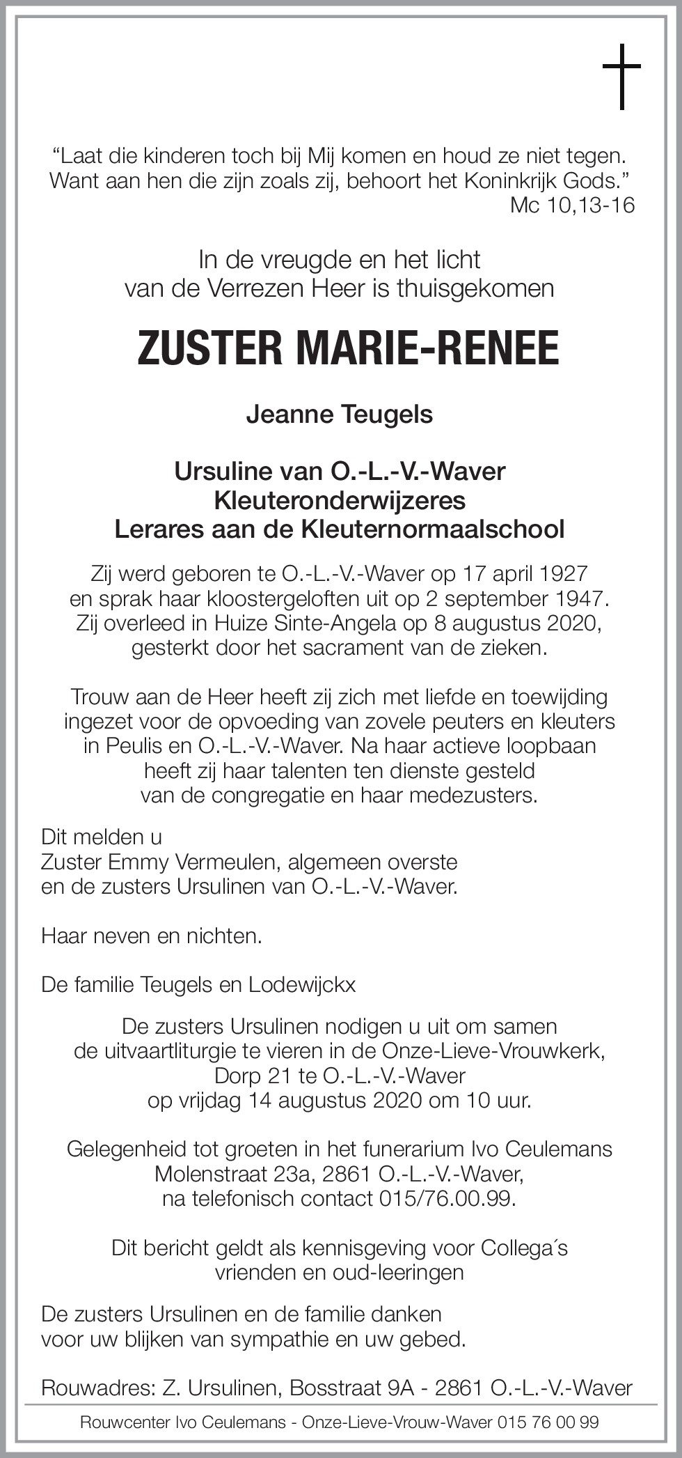 Marrie-Renee Jeanne Teugels