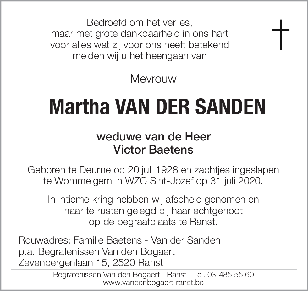 Martha Van der Sanden