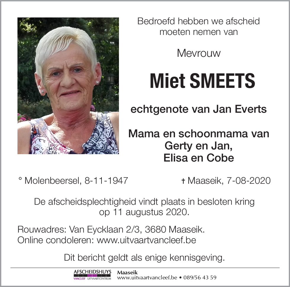 Miet Smeets