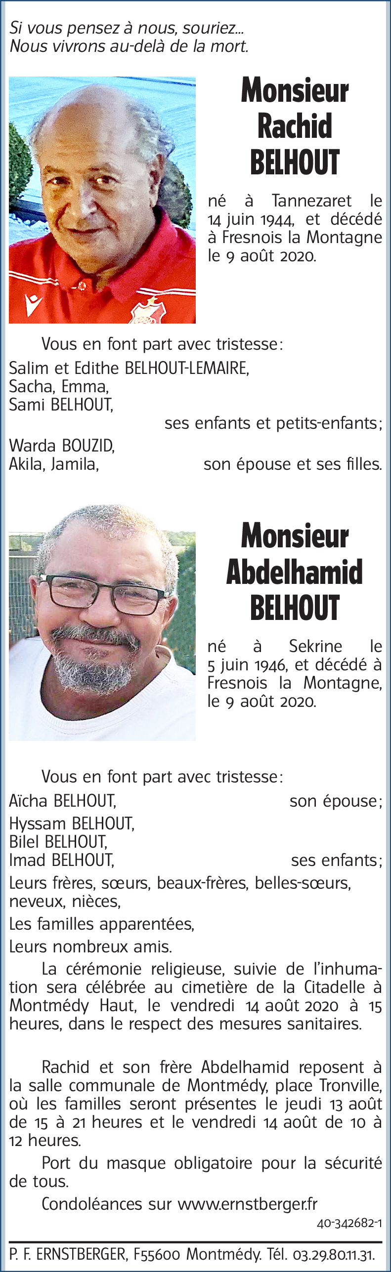 Rachid BELHOUT Abdelhamid BELHOUT