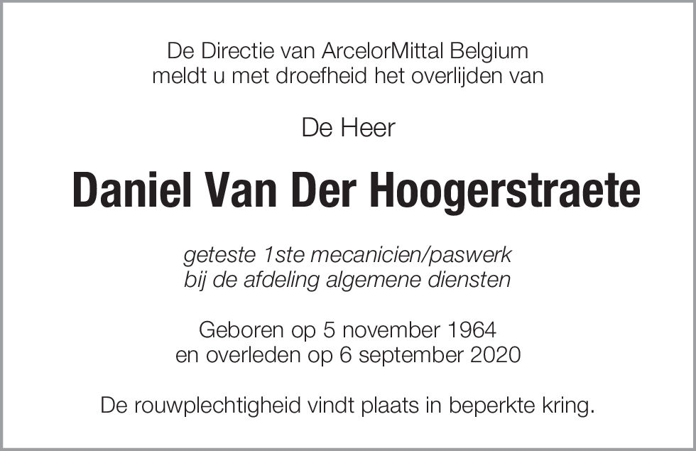 Daniel Van Der Hoogerstraete