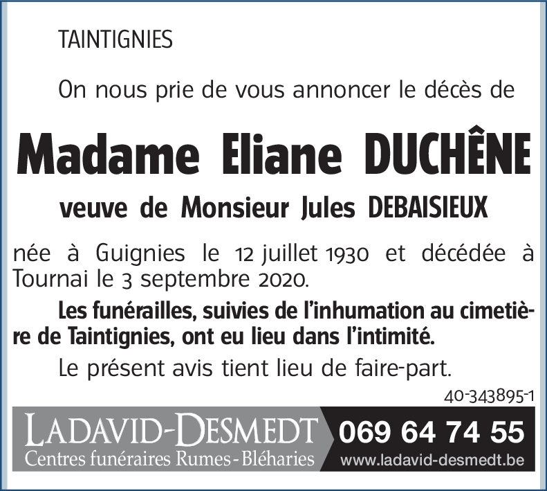 Eliane DUCHÊNE