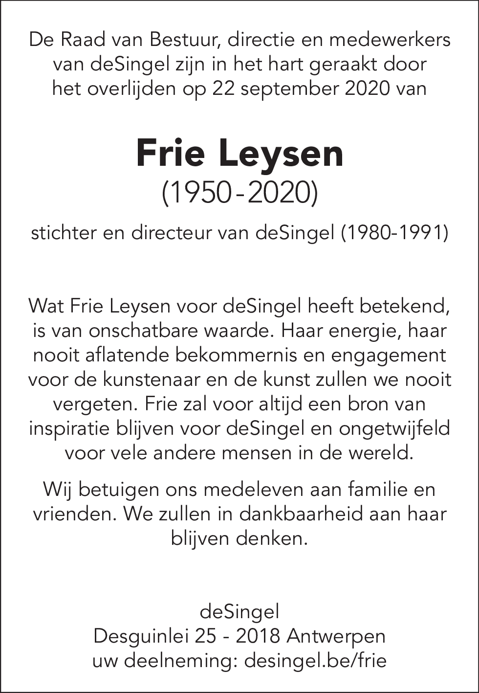 Frie Leysen