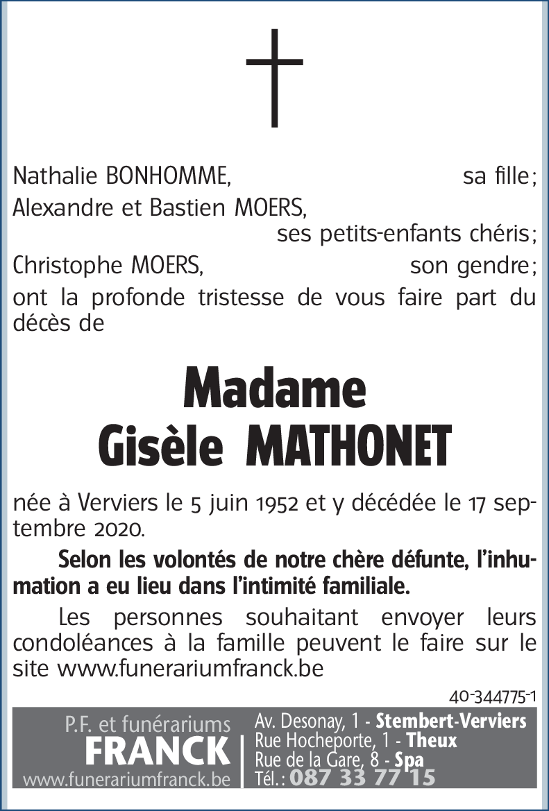 Gisèle MATHONET