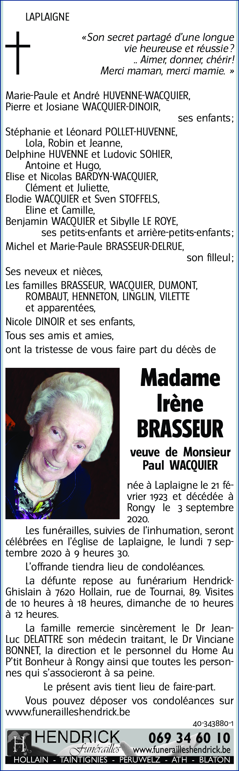 Irène BRASSEUR