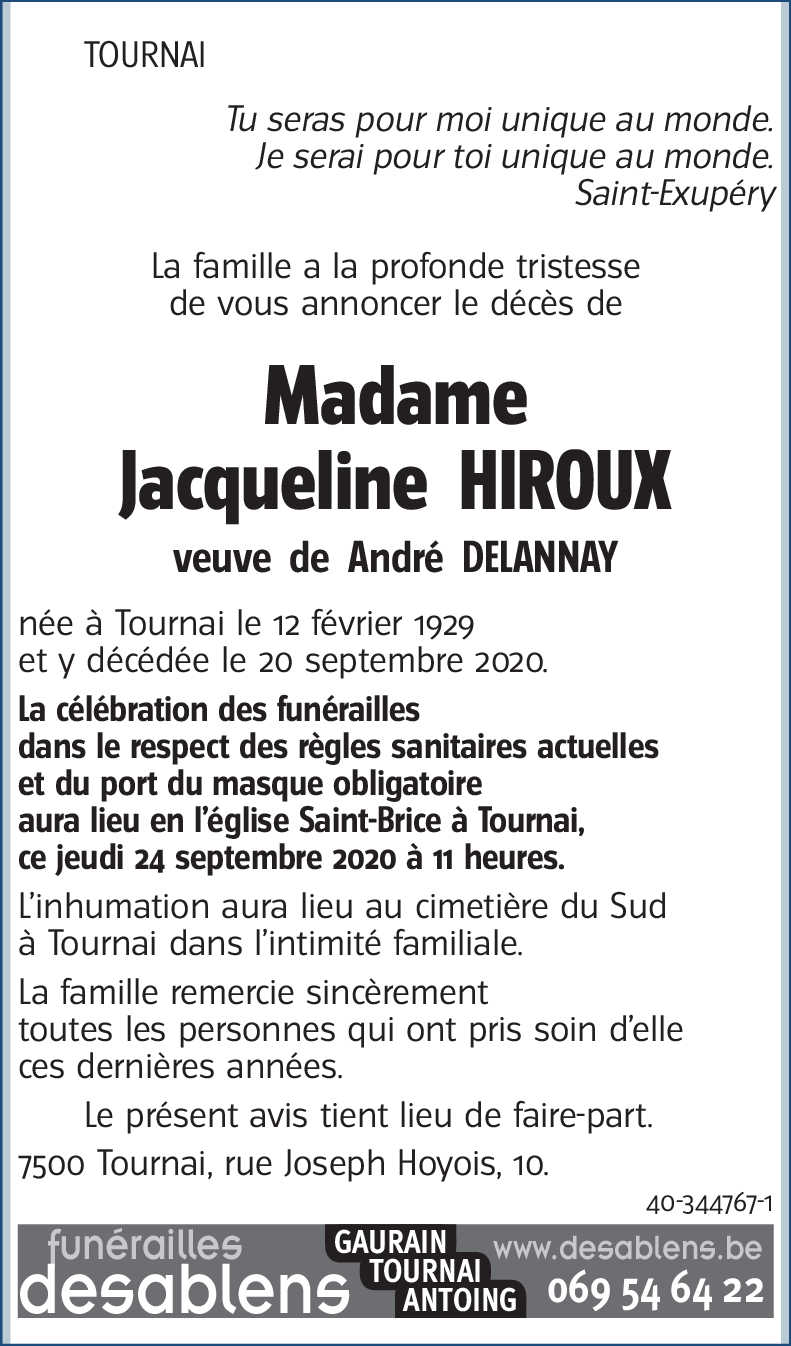 Jacqueline HIROUX