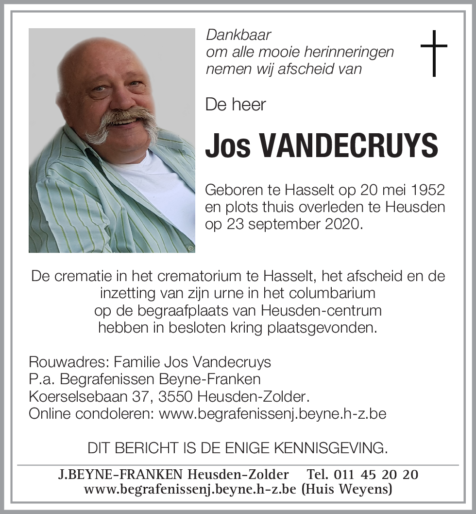 Jos VANDECRUYS