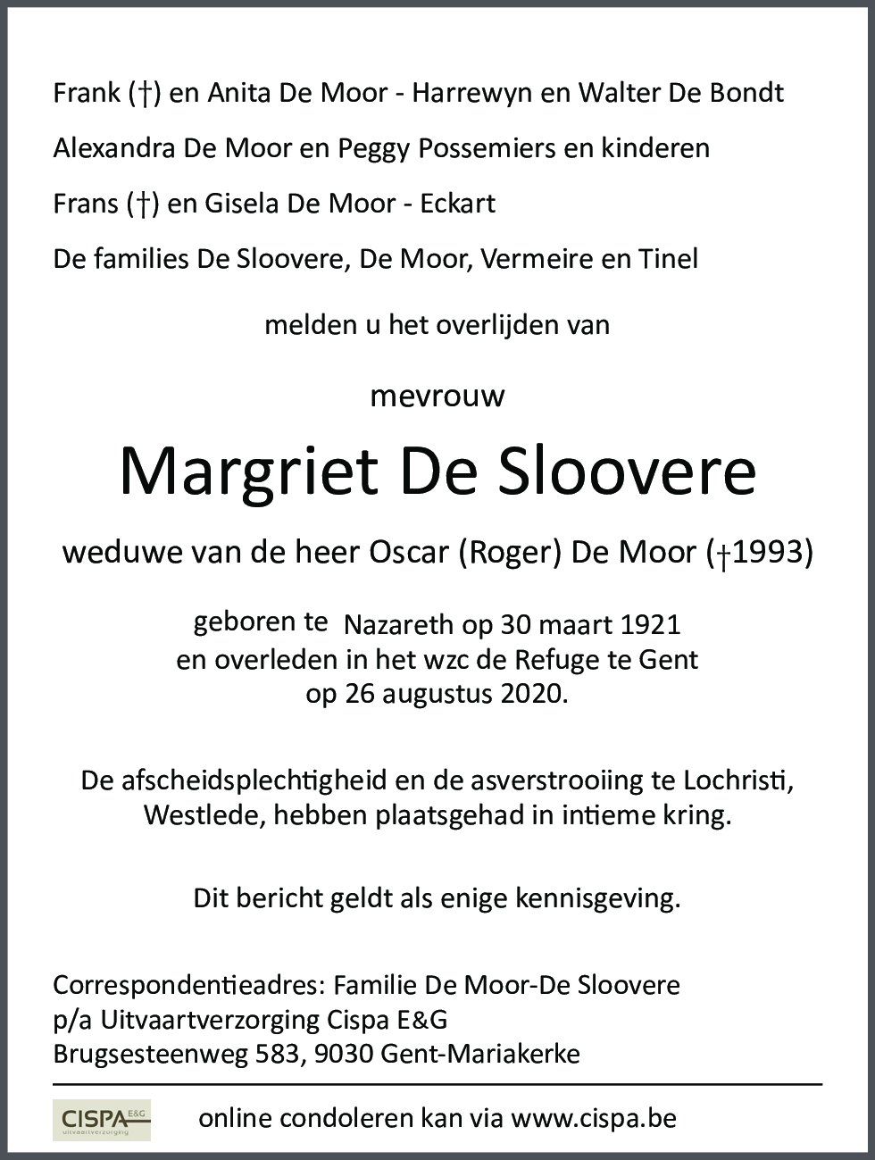 Margriet De Sloovere