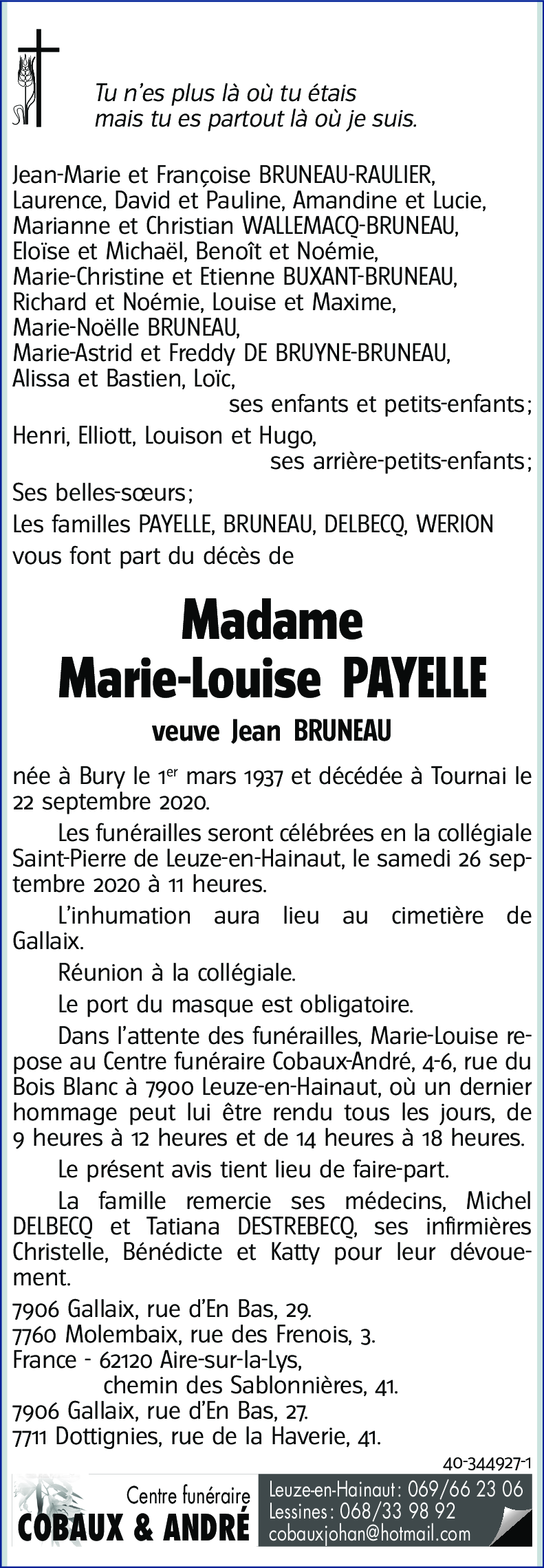 Marie-Louise PAYELLE