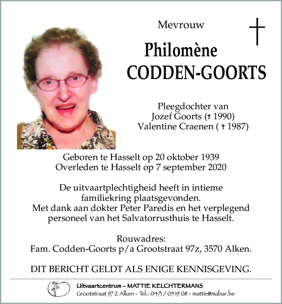 Philomène CODDEN-GOORTS