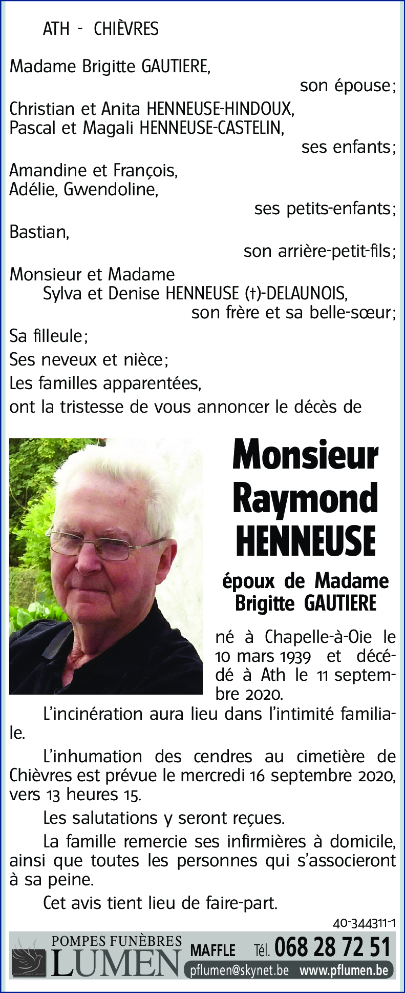 Raymond HENNEUSE