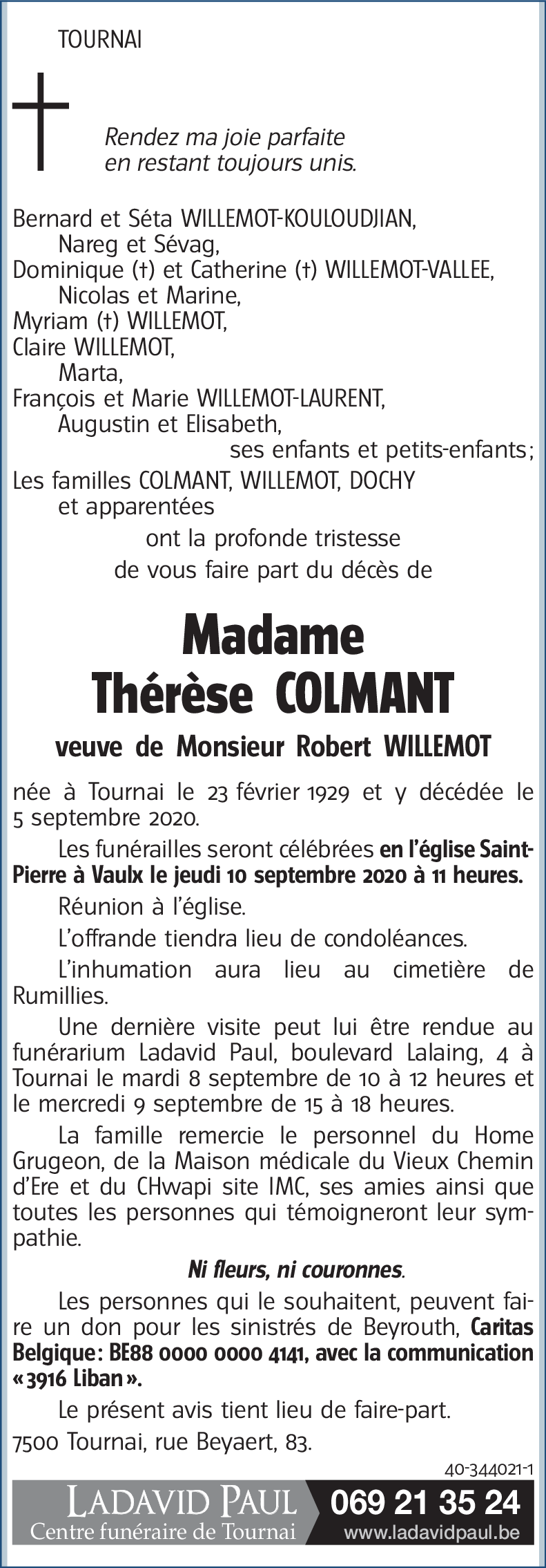 Thérèse COLMANT