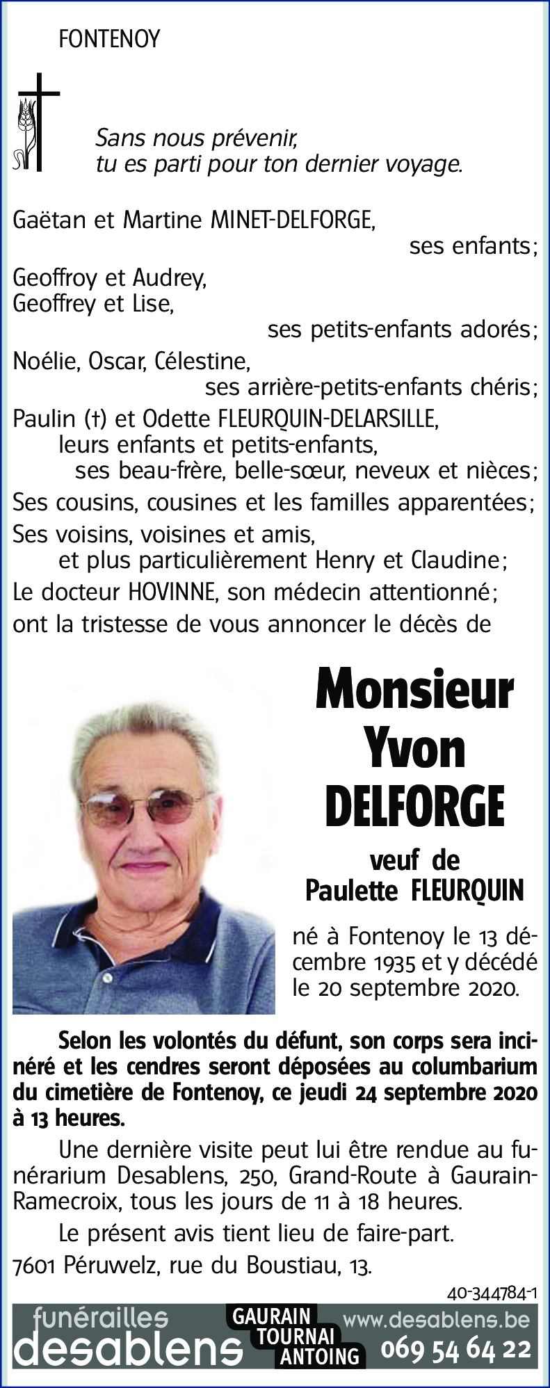 Yvon DELFORGE