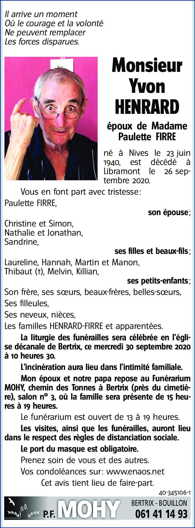 Yvon HENRARD