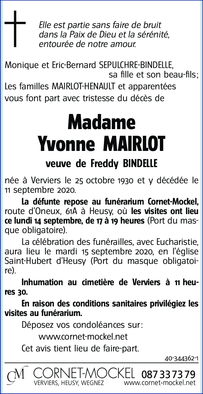 Yvonne MAIRLOT