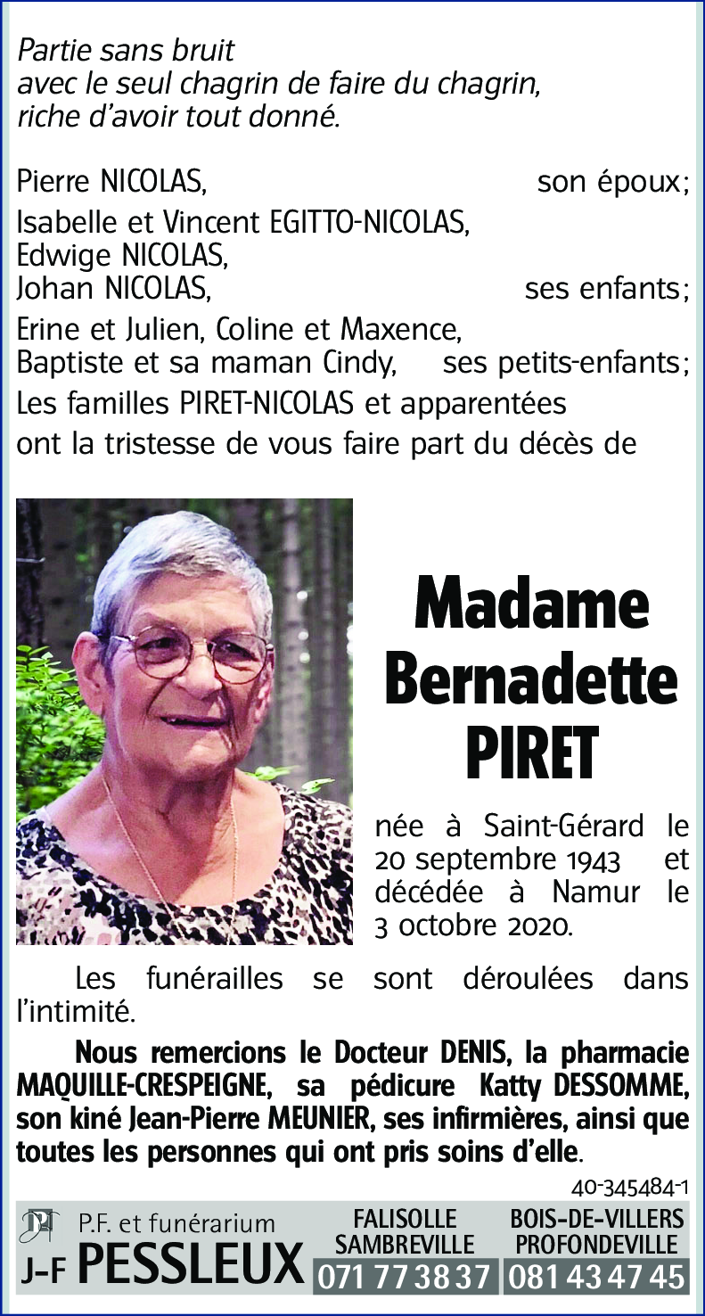 Bernadette PIRET