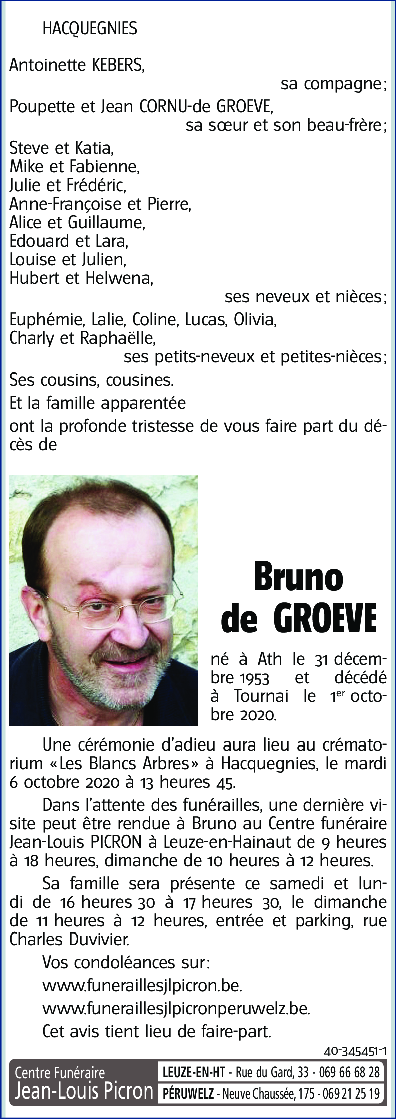 Bruno de GROEVE