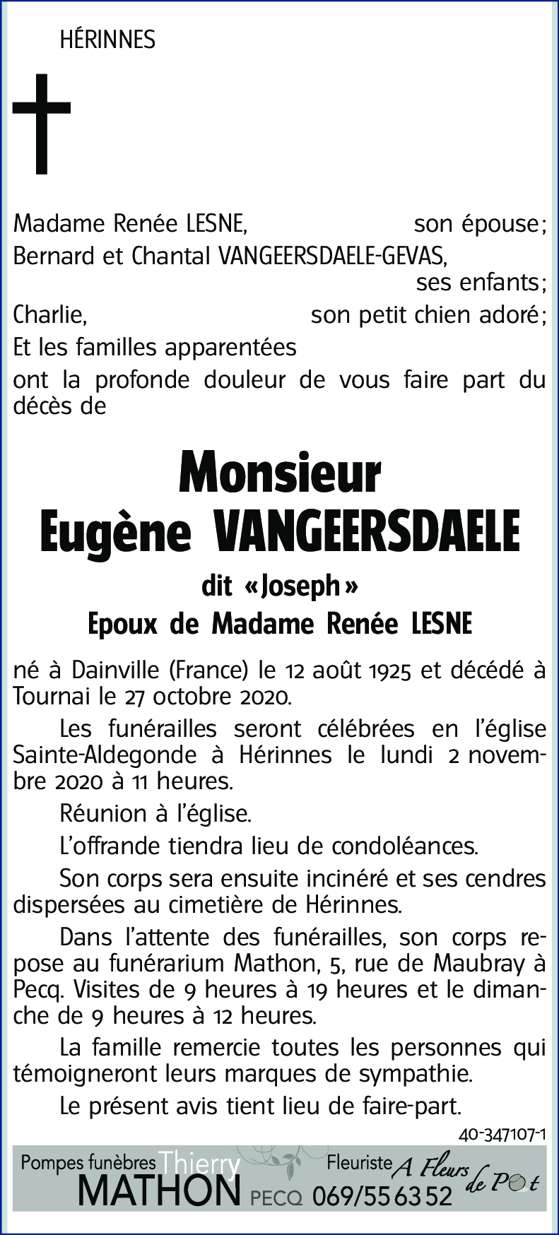 Eugène VANGEERSDAELE