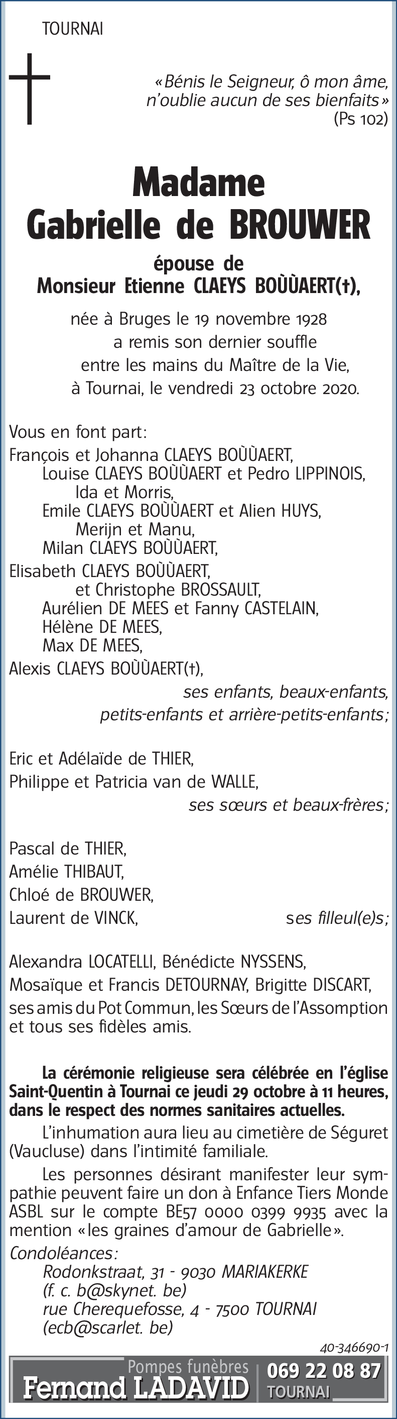 Gabrielle de BROUWER