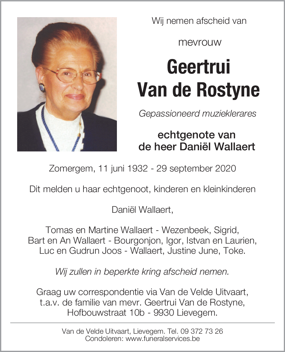 Geertrui Van de Rostyne