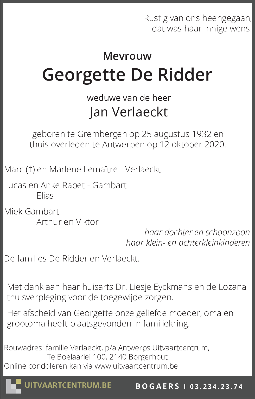 Georgette De Ridder
