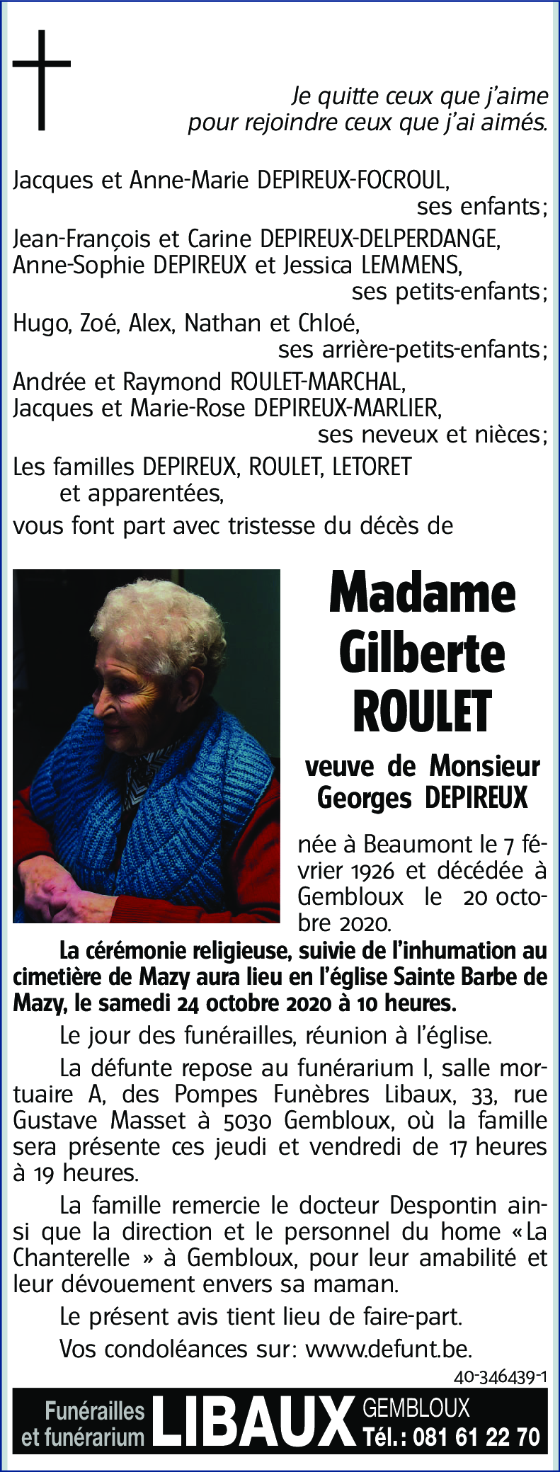 Gilberte ROULET