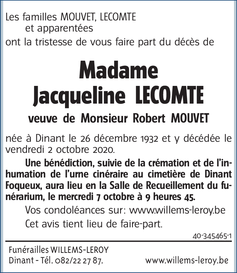 Jacqueline LECOMTE