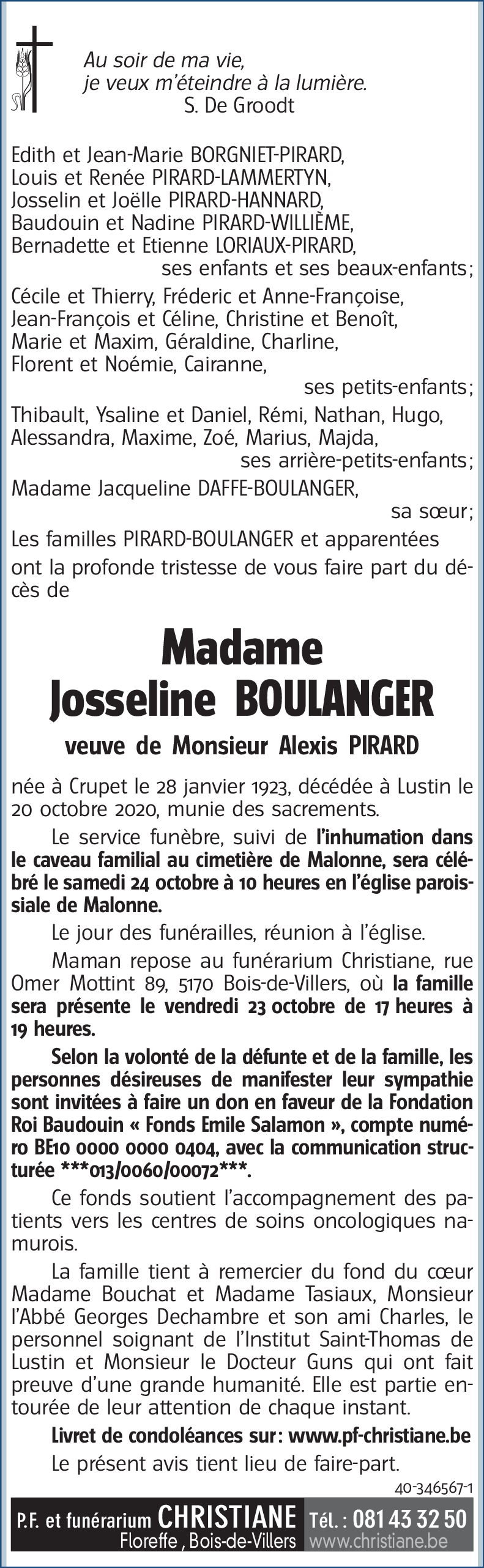 Josseline BOULANGER