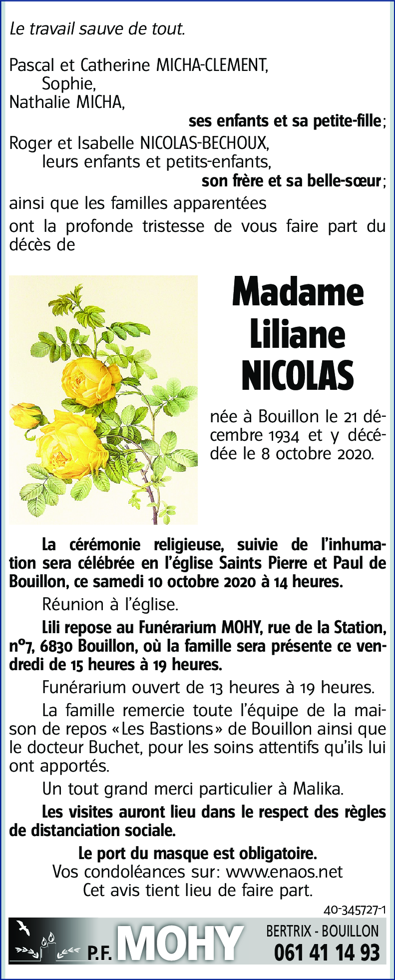 Liliane NICOLAS