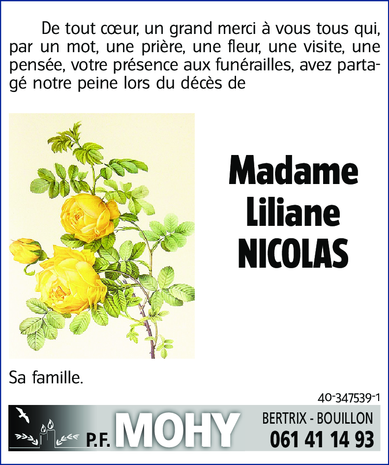 Liliane NICOLAS