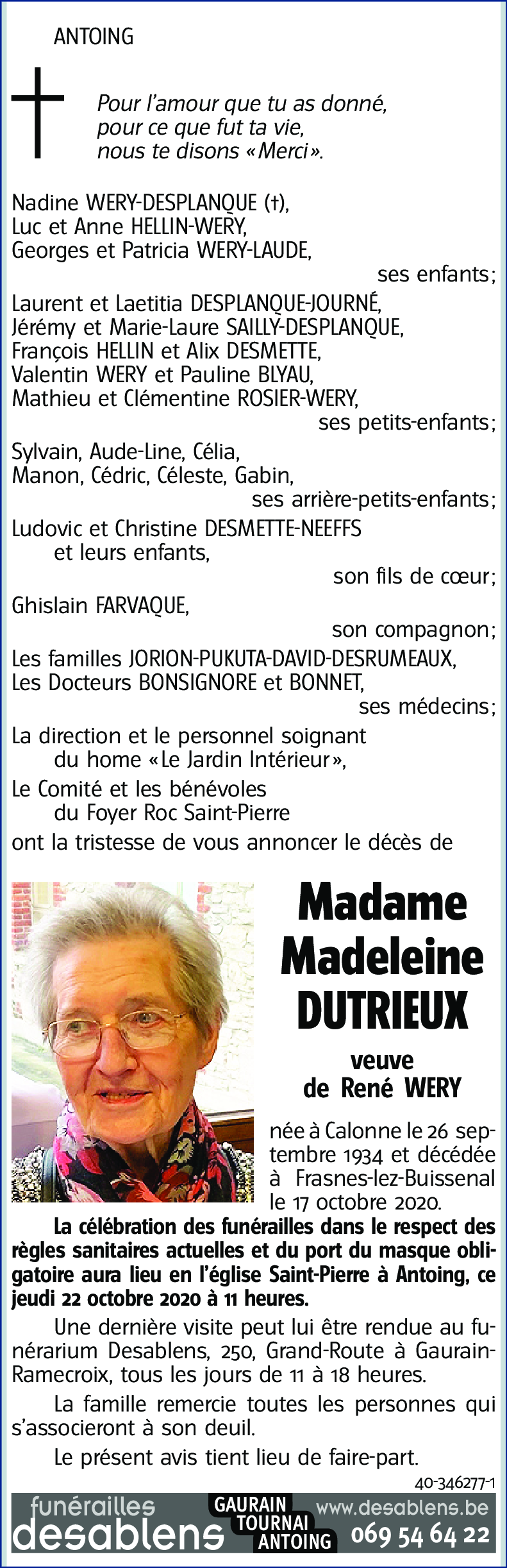 Madeleine DUTRIEUX
