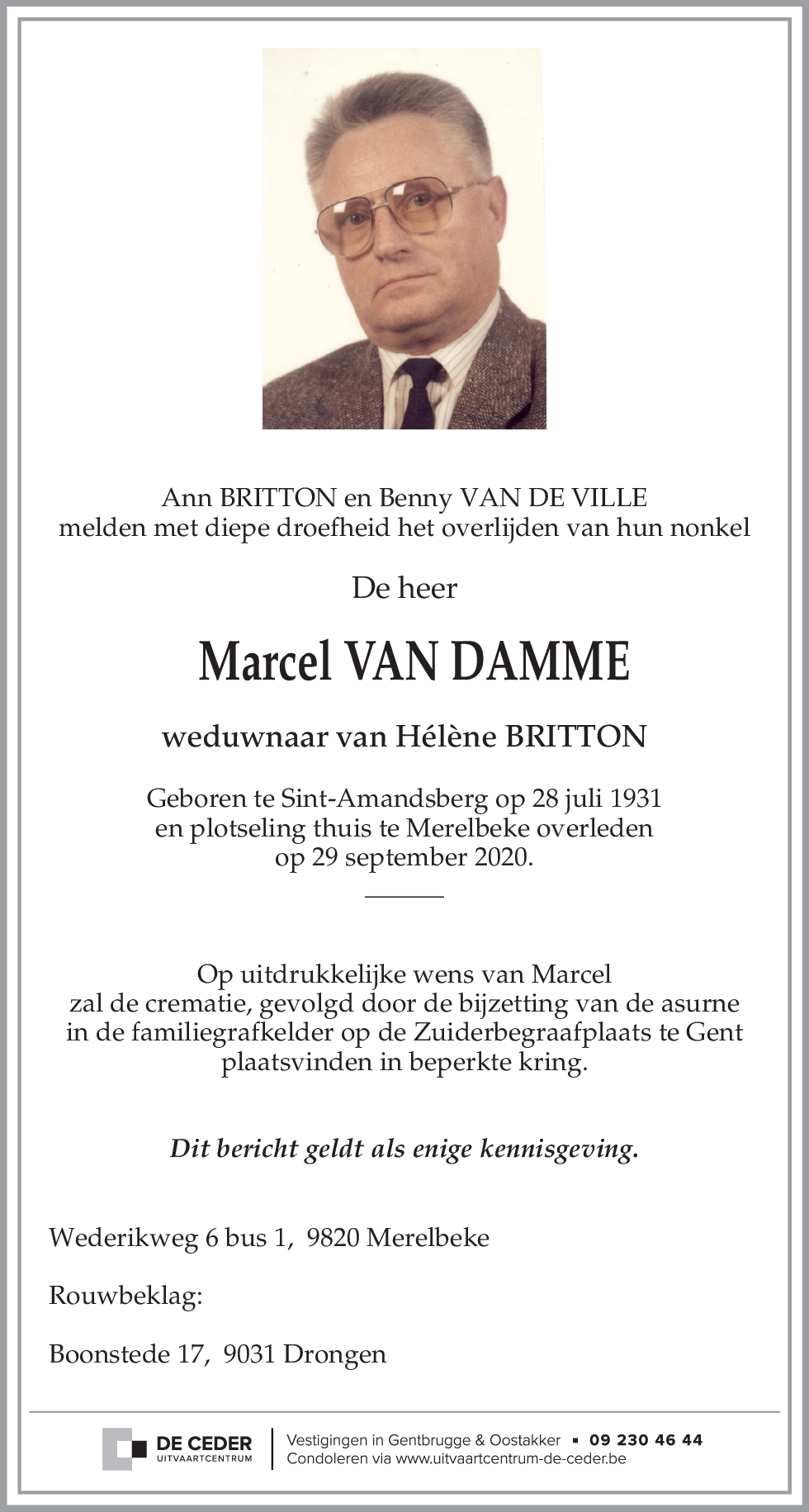 Marcel VAN DAMME