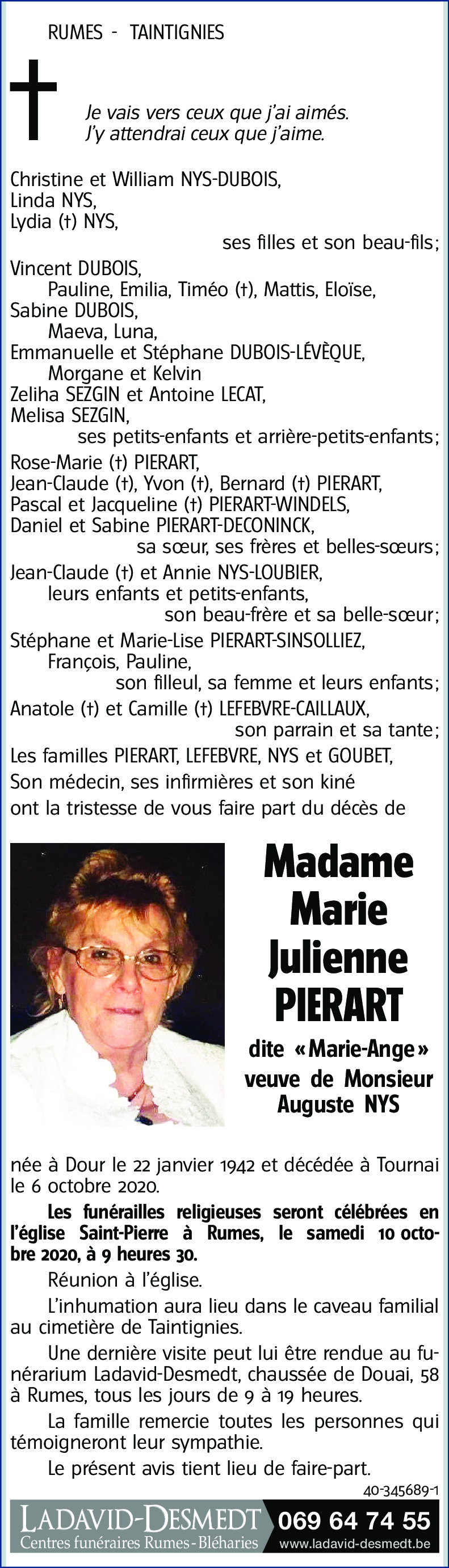 Marie Julienne PIERART