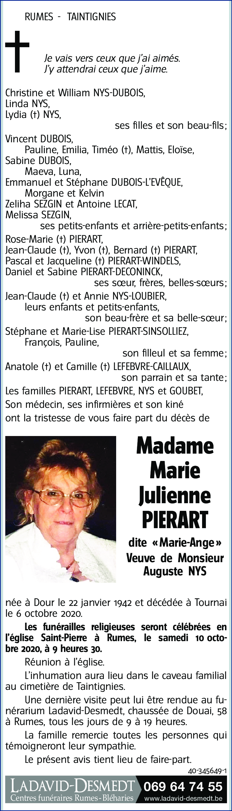 Marie Julienne PIERART